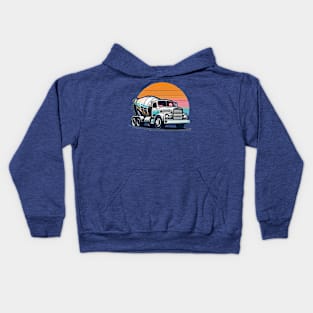 Concrete Mixer Truck Kids Hoodie